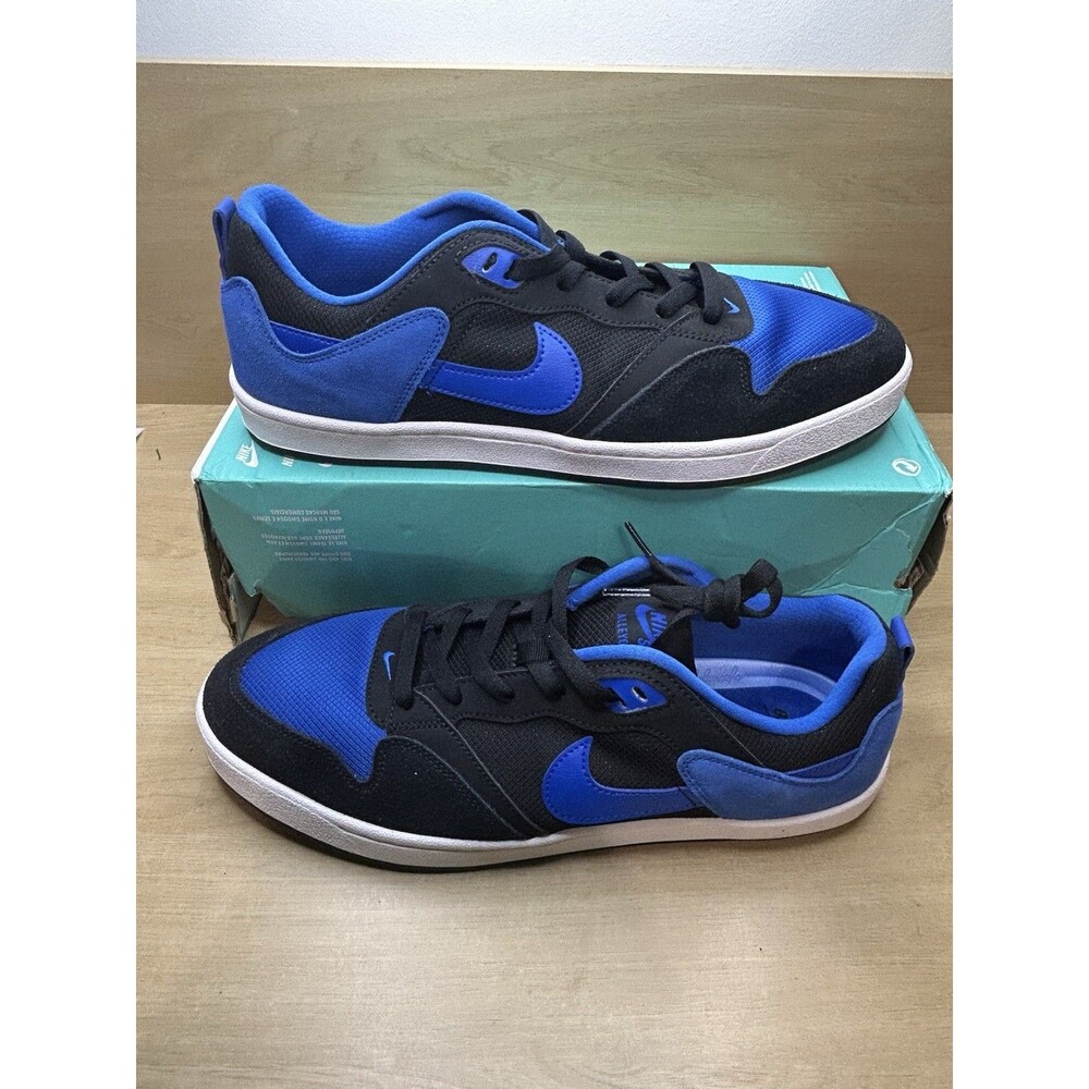 Nike Men's SB Alleyoop Classic Suede Mesh Shoes Black Royal Blue Size 13 NIB